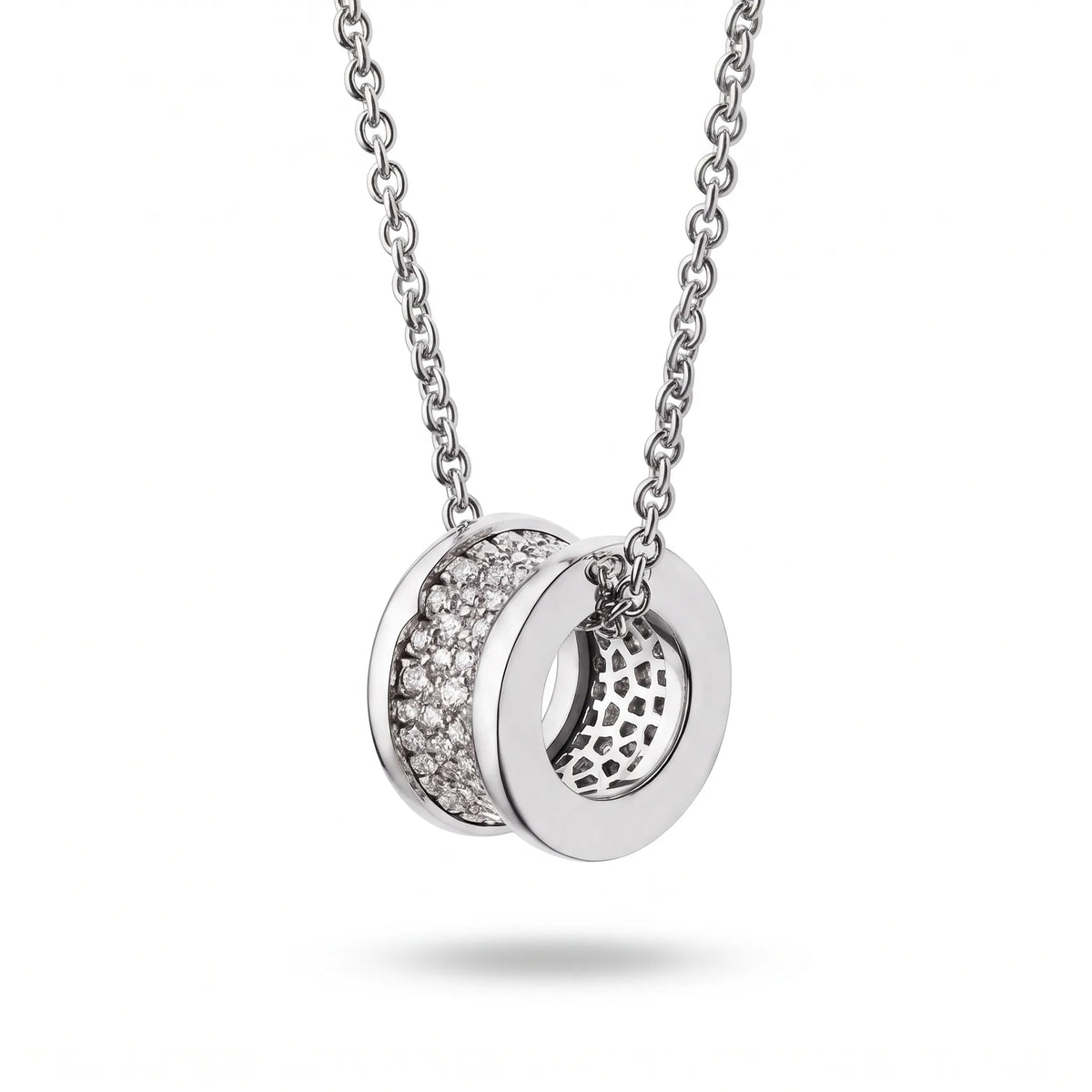 B.zero1 Pavé Spiral Pendant Necklace