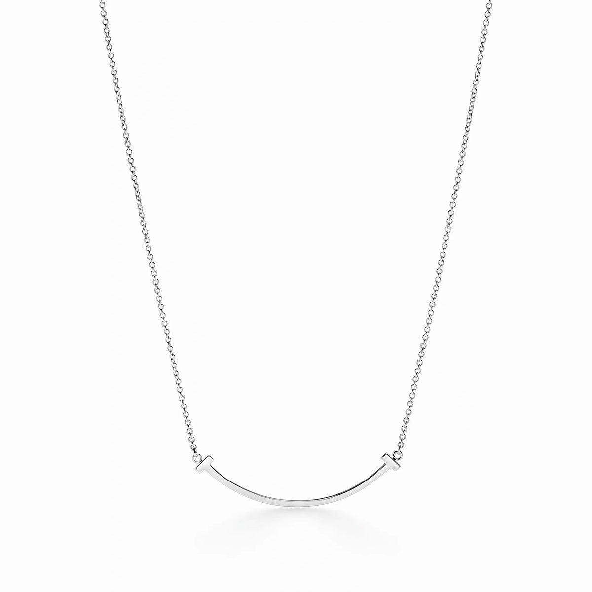 T Smile Arc Pendant Necklace