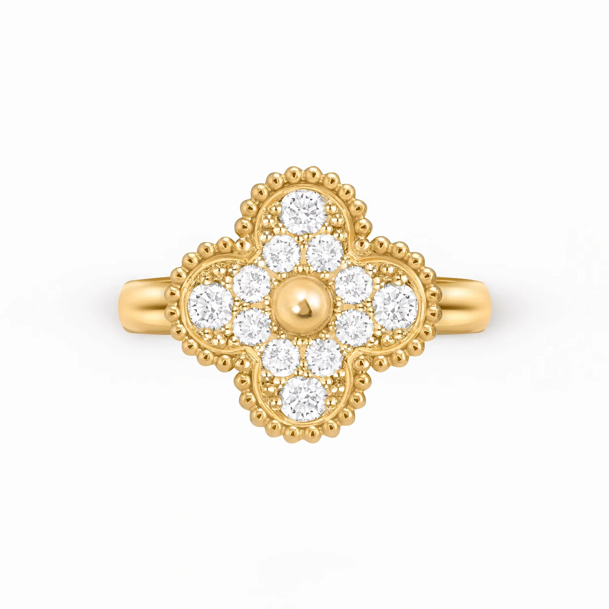 Alhambra Pavé Lumiere Fleur Ring