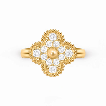 Alhambra Pavé Lumiere Fleur Ring