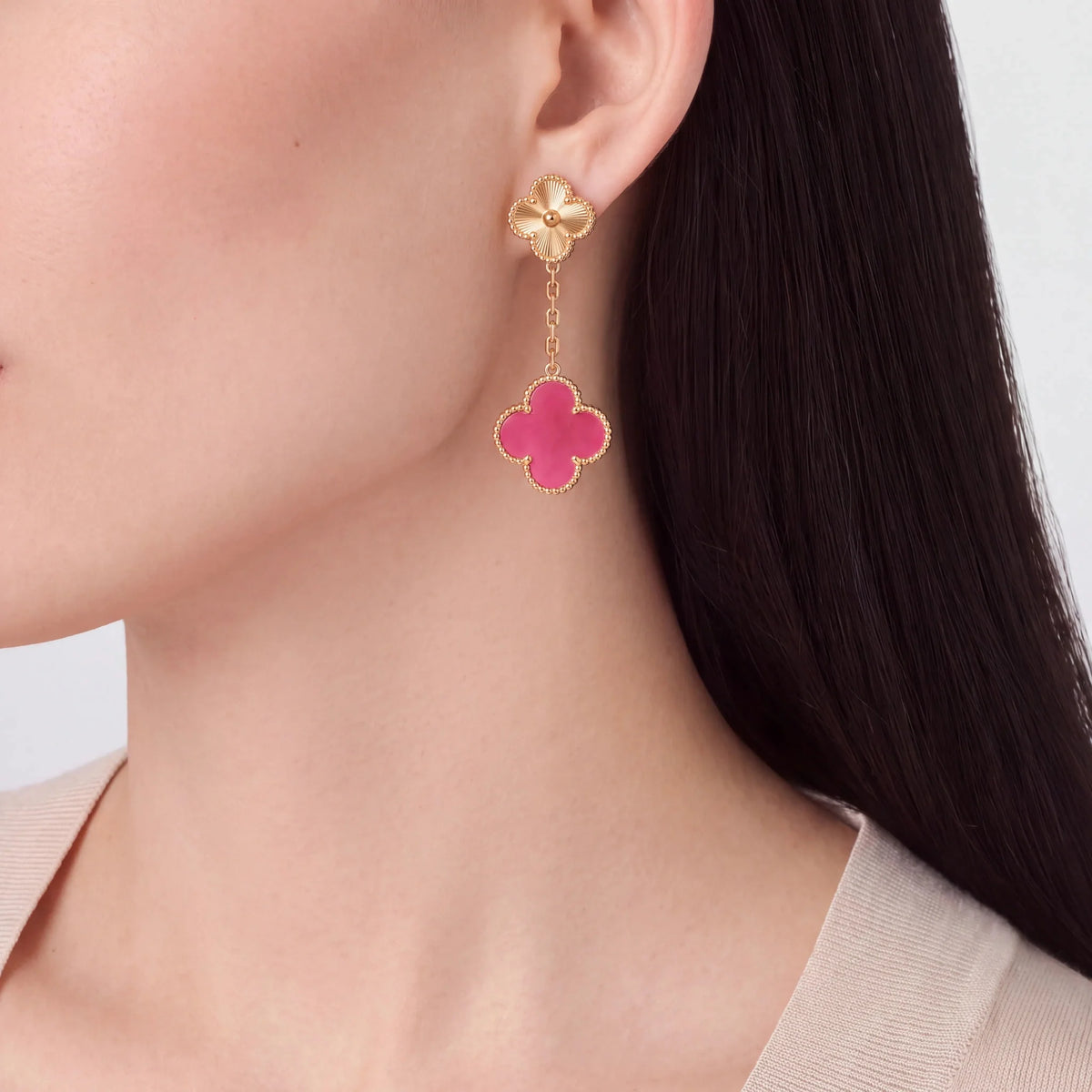 Alhambra Rose Drop Earrings