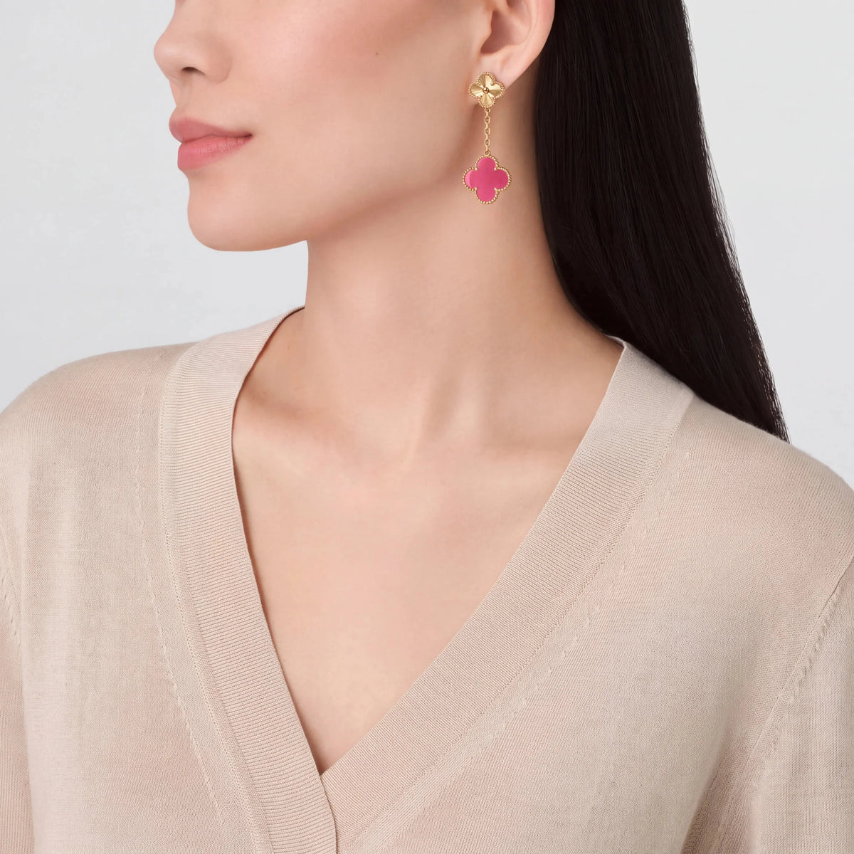 Alhambra Rose Drop Earrings