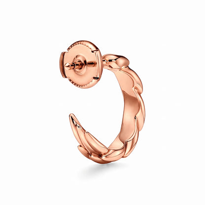 Bird Wings Pavé Hoop Earrings