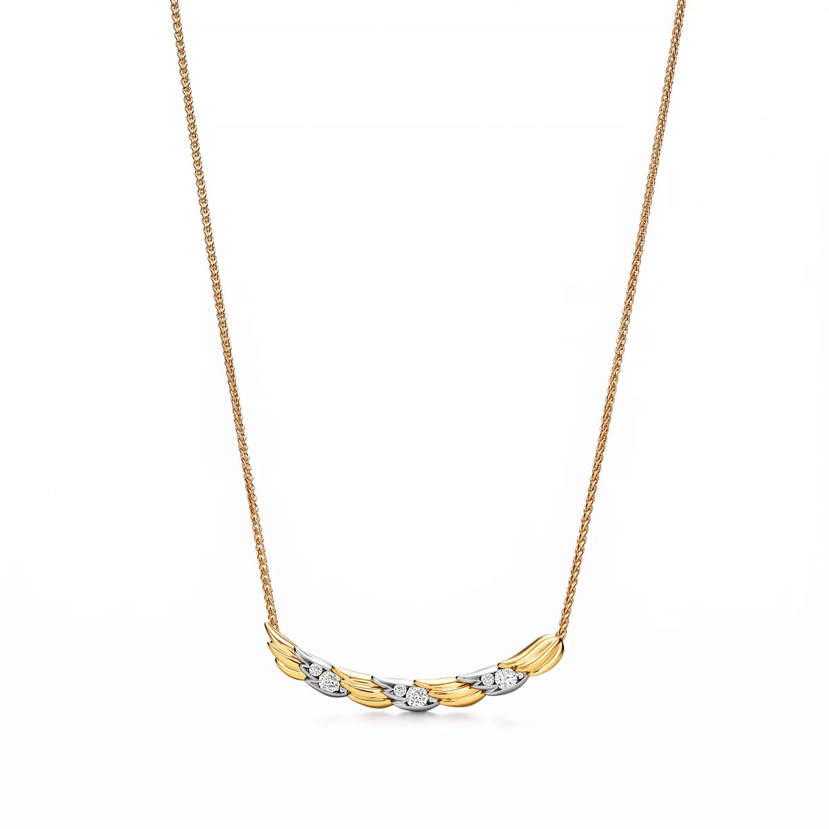 Bird Wings Pavé Necklace