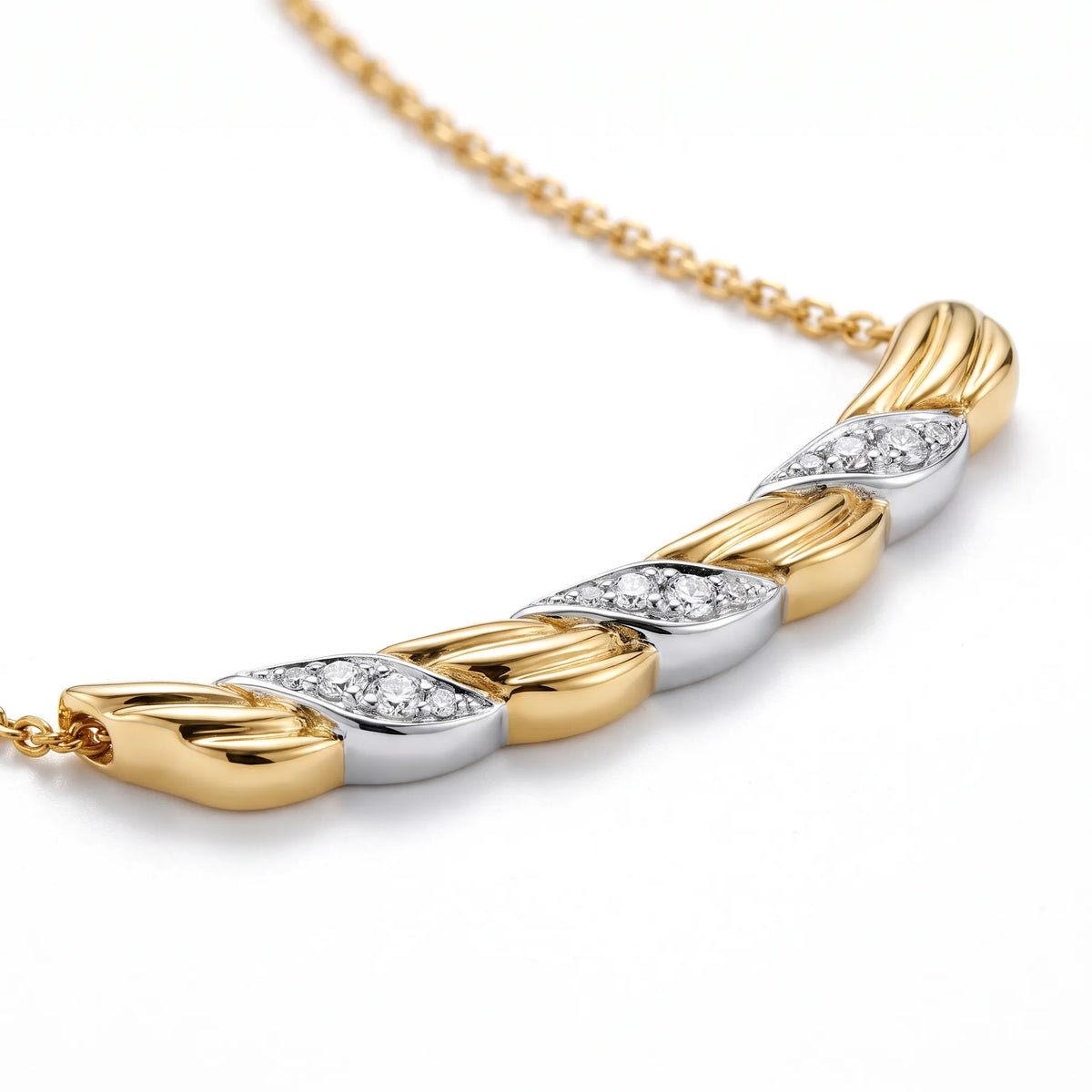 Bird Wings Pavé Necklace