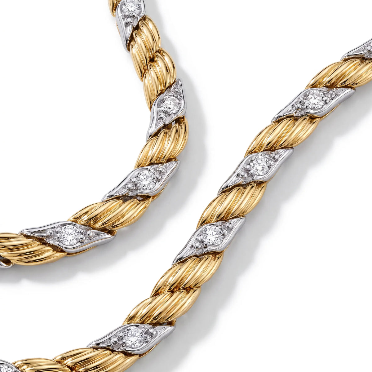 Bird Wings Two Tone Necklace