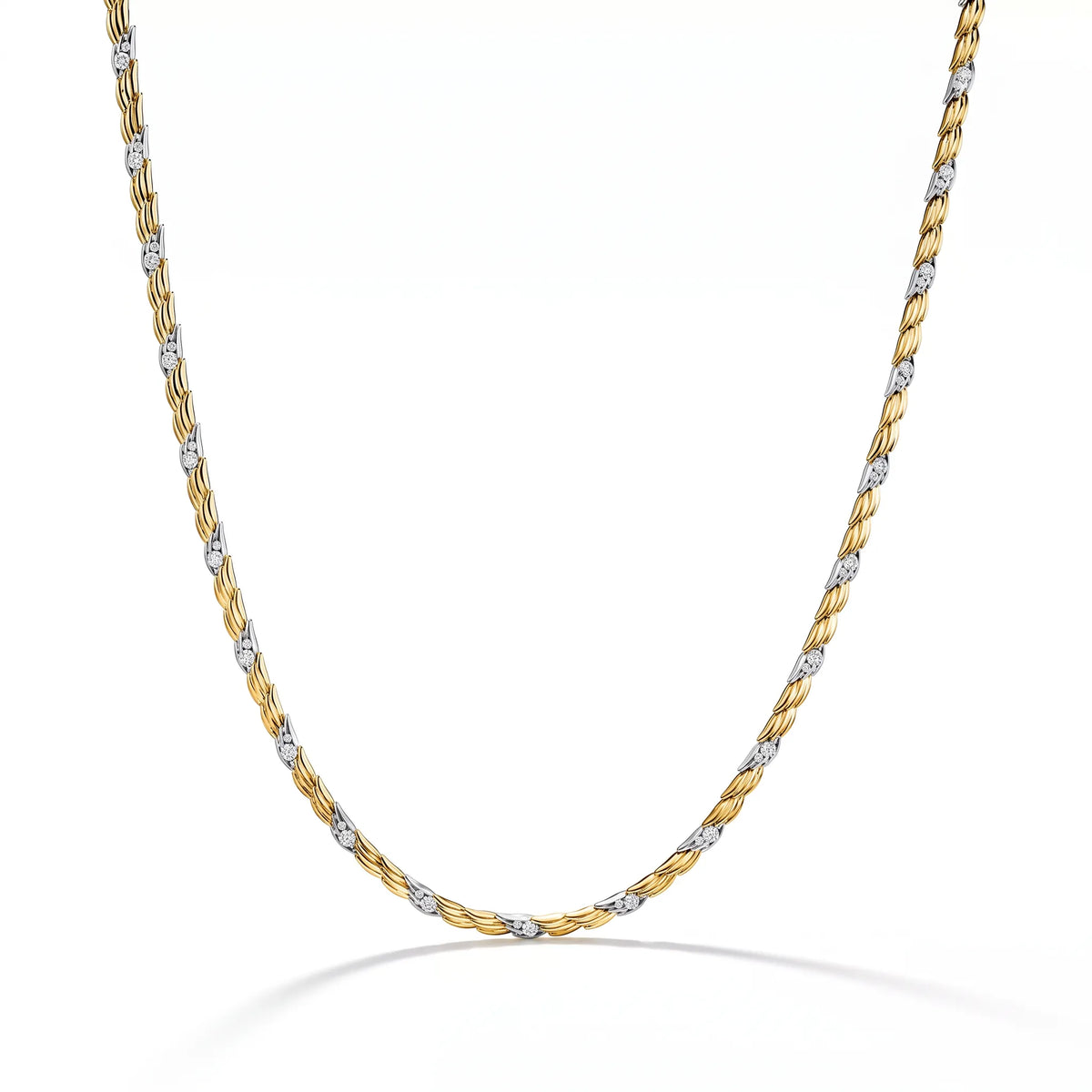 Bird Wings Two Tone Necklace