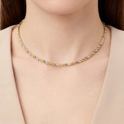 Bird Wings Two Tone Necklace
