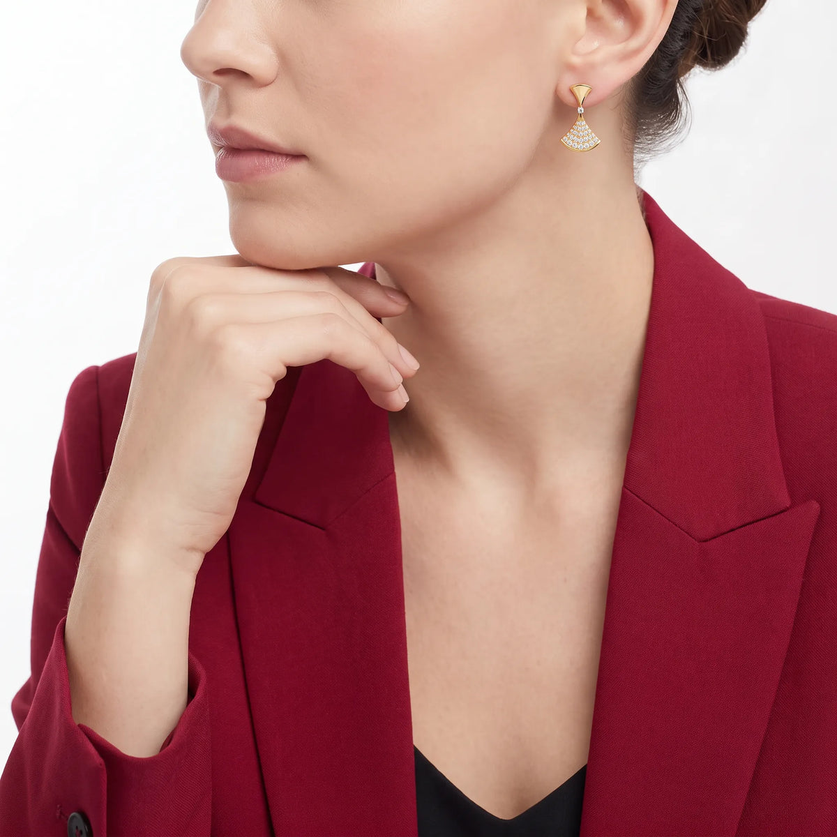 Divas’ Dream Pavé Fan Earrings