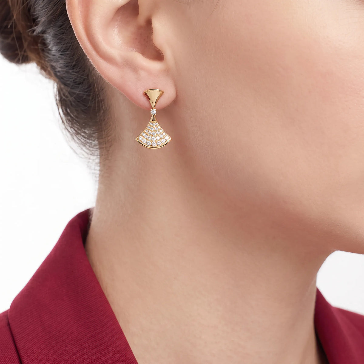 Divas’ Dream Pavé Fan Earrings