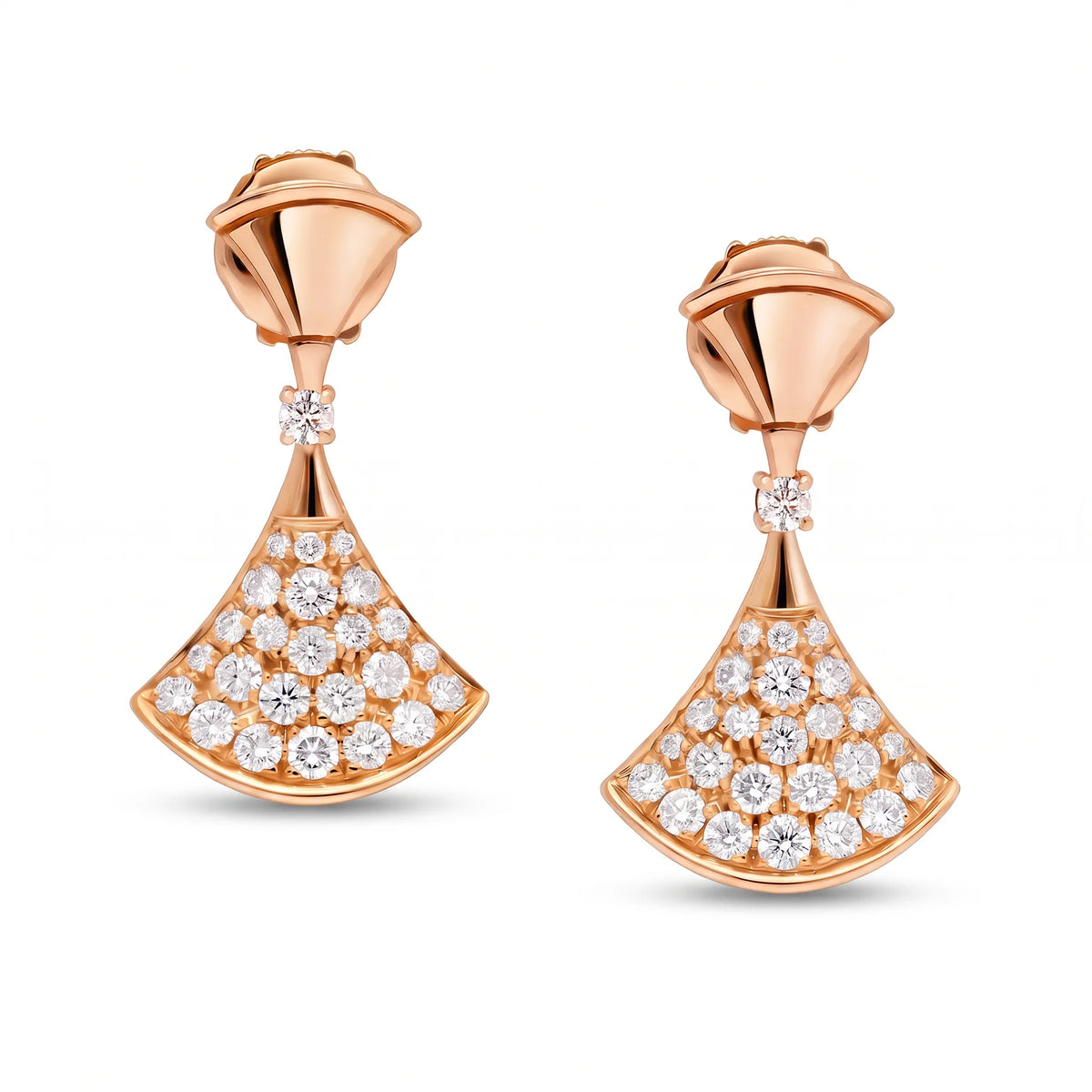 Divas’ Dream Pavé Fan Earrings