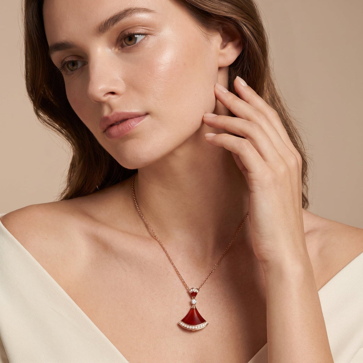 Diva's Dream Paved Pendant Necklace