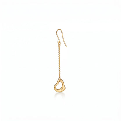 Elsa Peretti Open Heart Chain Drop Earrings
