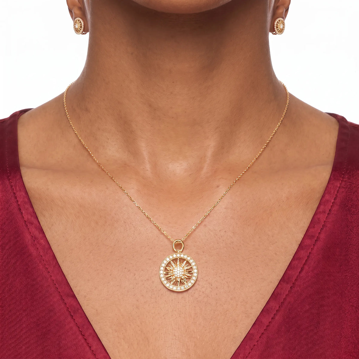 Gates Sunburst Pendant Necklace