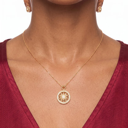 Gates Sunburst Pendant Necklace