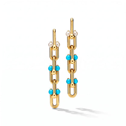 HardWear Pearl Turquoise Link Earrings