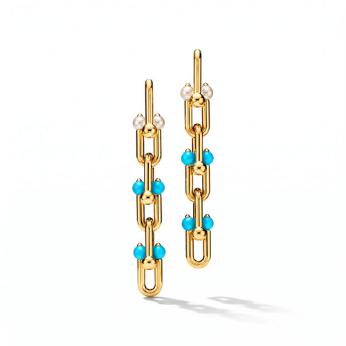 HardWear Pearl Turquoise Link Earrings