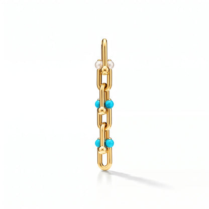 HardWear Pearl Turquoise Link Earrings