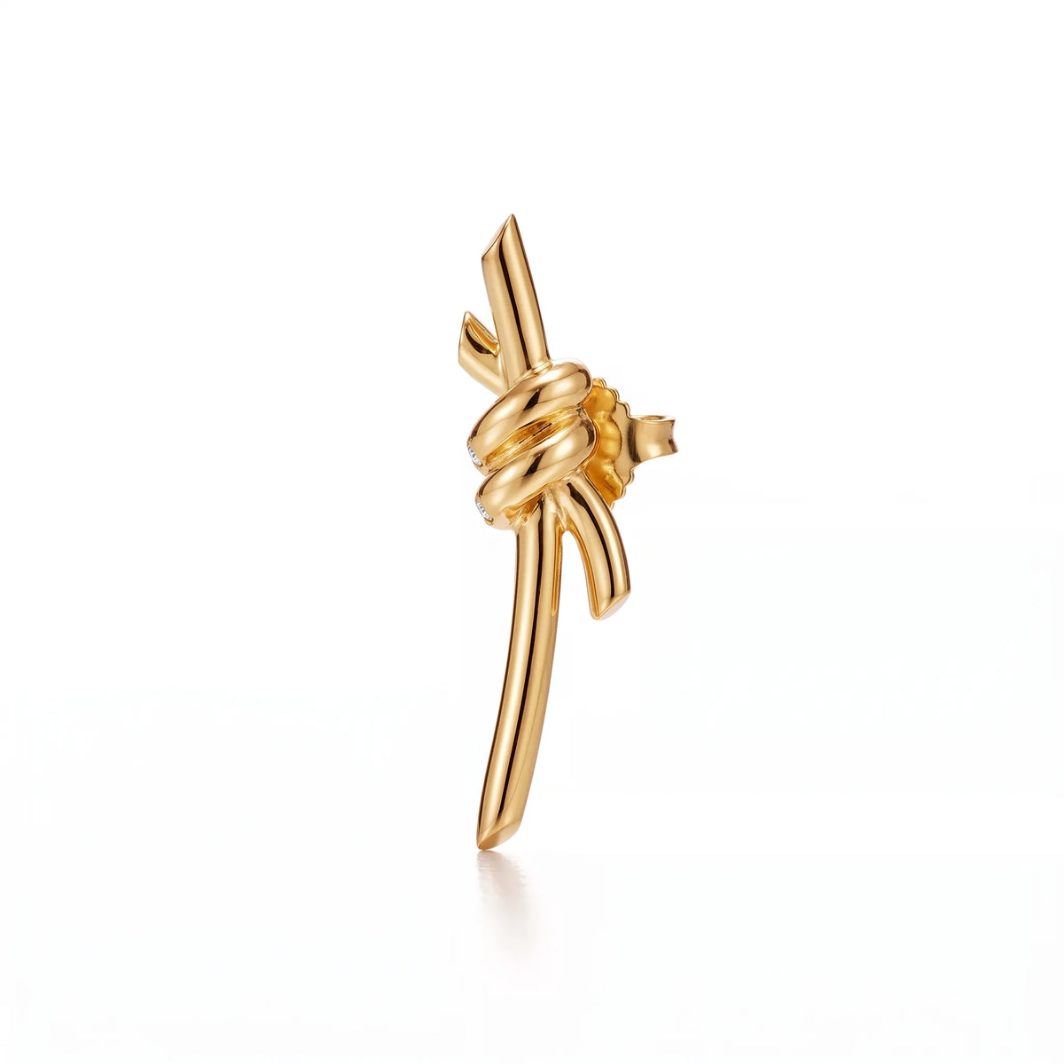 Knot Pavé Climber Earrings