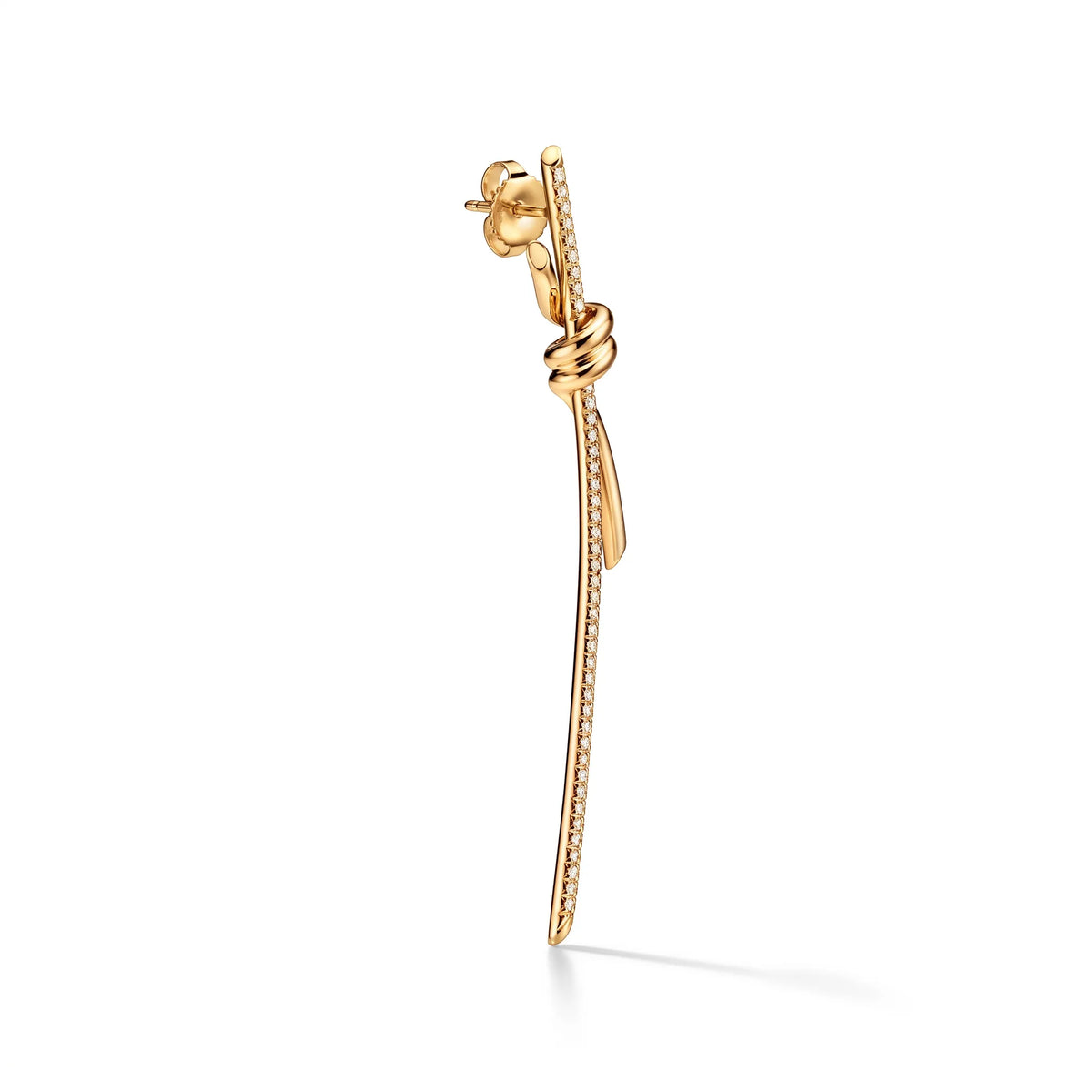 Knot Pavé Drop Earrings