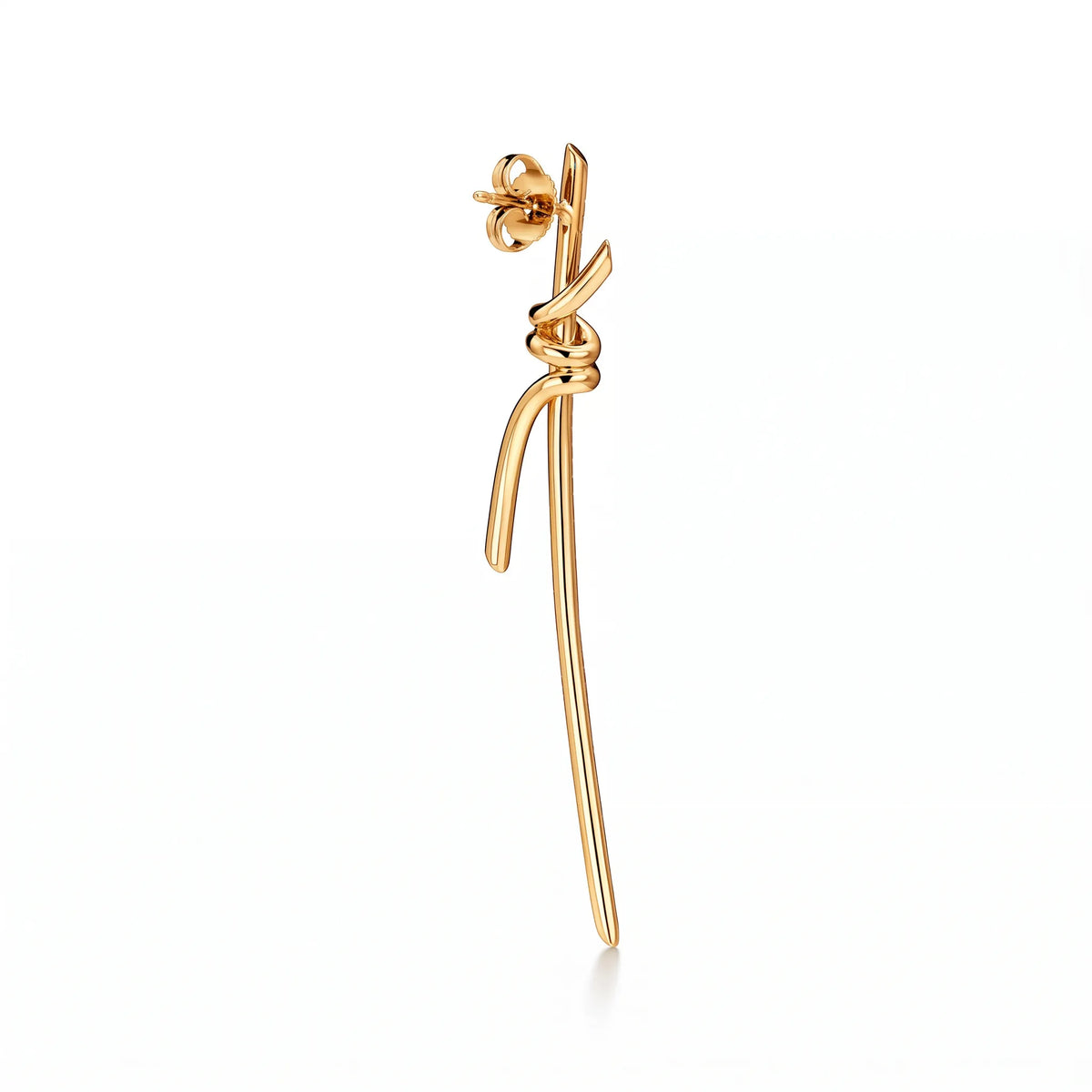 Knot Pavé Drop Earrings