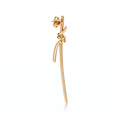 Knot Pavé Drop Earrings