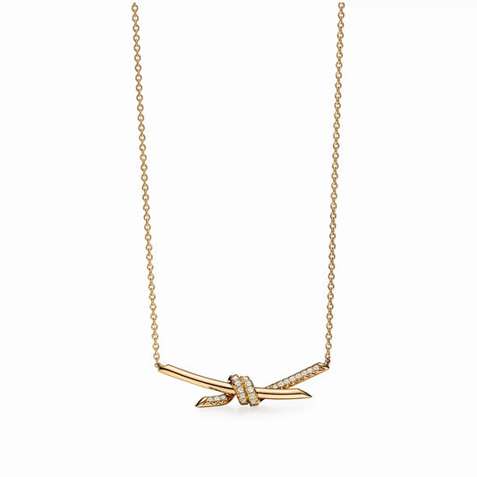 Knot Pendant Embrace Necklace