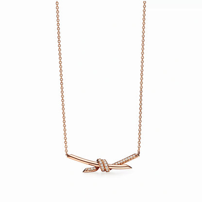 Knot Pendant Embrace Necklace