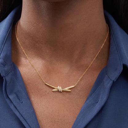 Knot Pendant Embrace Necklace