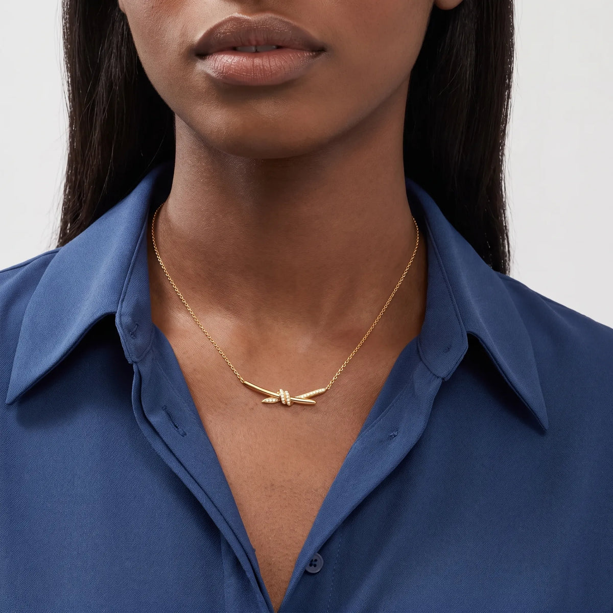 Knot Pendant Embrace Necklace