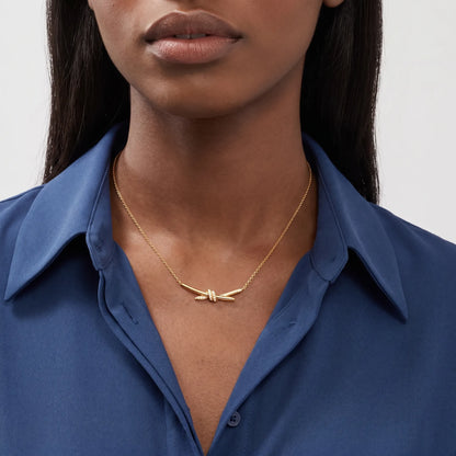 Knot Pendant Embrace Necklace