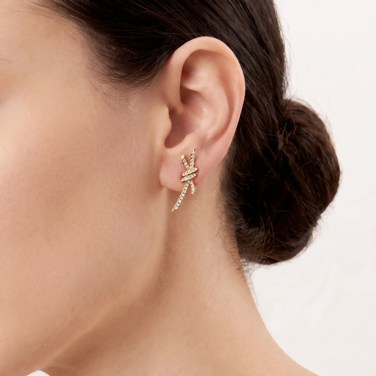 Knot Radiance Pavé Drop Earrings