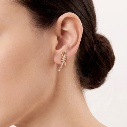 Knot Radiance Pavé Drop Earrings