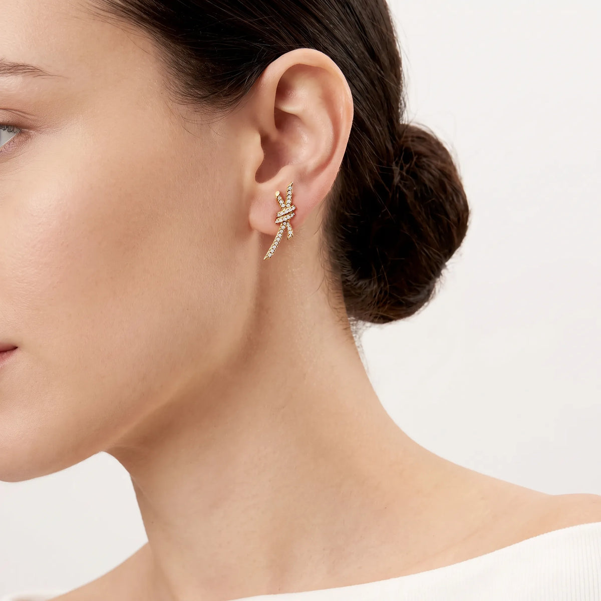 Knot Radiance Pavé Drop Earrings