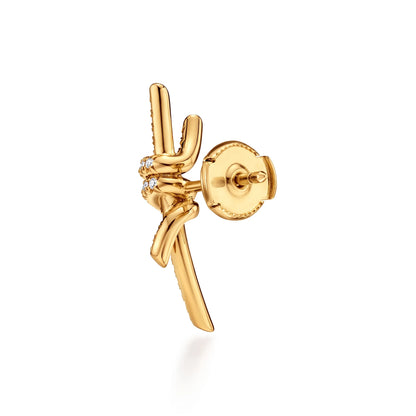 Knot Radiance Pavé Drop Earrings