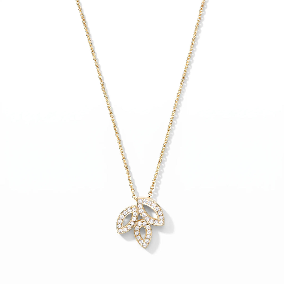 Lily Cluster Bloom Pendant Necklace