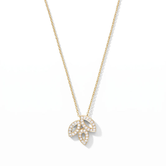 Lily Cluster Bloom Pendant Necklace