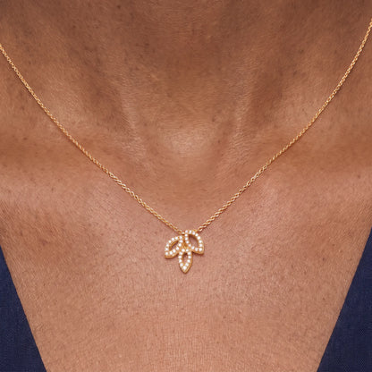 Lily Cluster Bloom Pendant Necklace