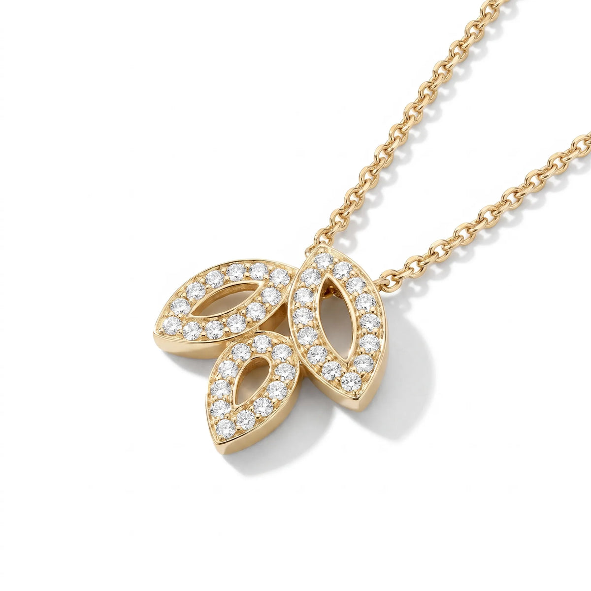 Lily Cluster Bloom Pendant Necklace