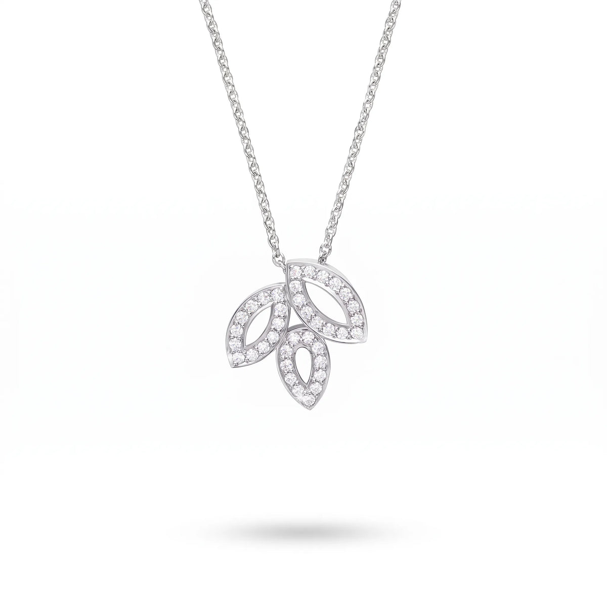 Lily Cluster Bloom Pendant Necklace
