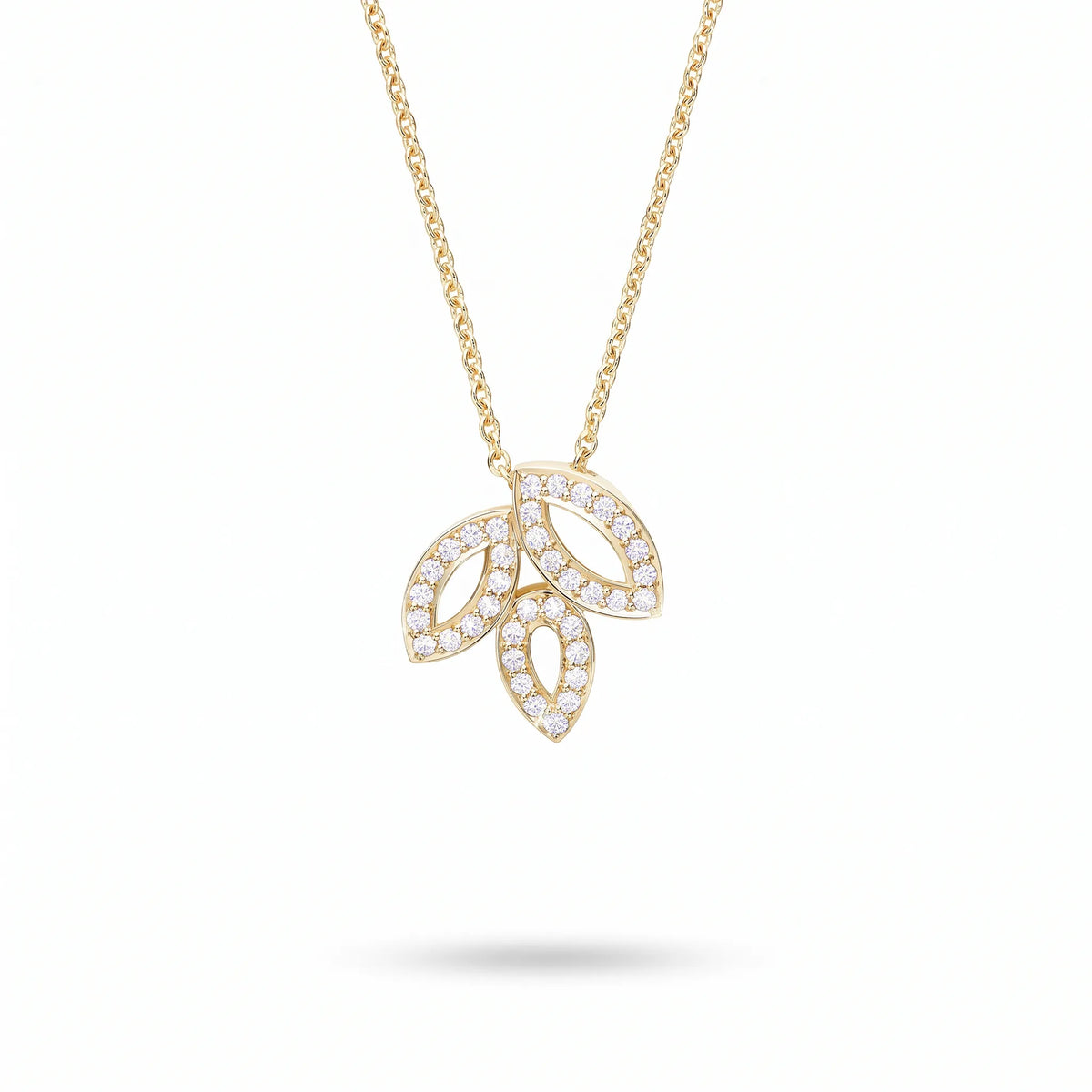 Lily Cluster Bloom Pendant Necklace