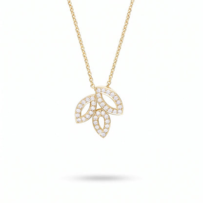 Lily Cluster Bloom Pendant Necklace
