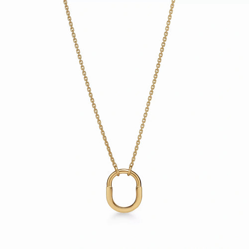 Lock Halo Small Pendant Necklace