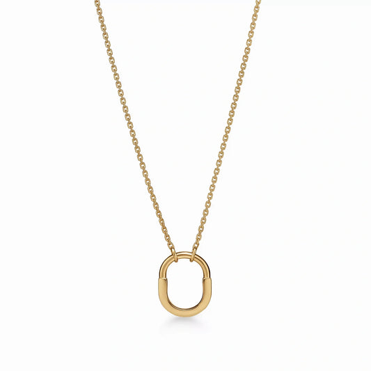 Lock Halo Small Pendant Necklace