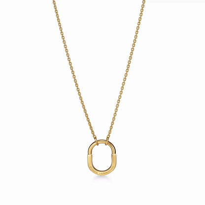 Lock Halo Small Pendant Necklace