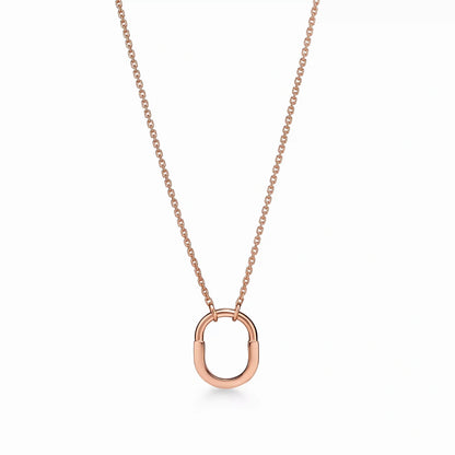 Lock Halo Small Pendant Necklace