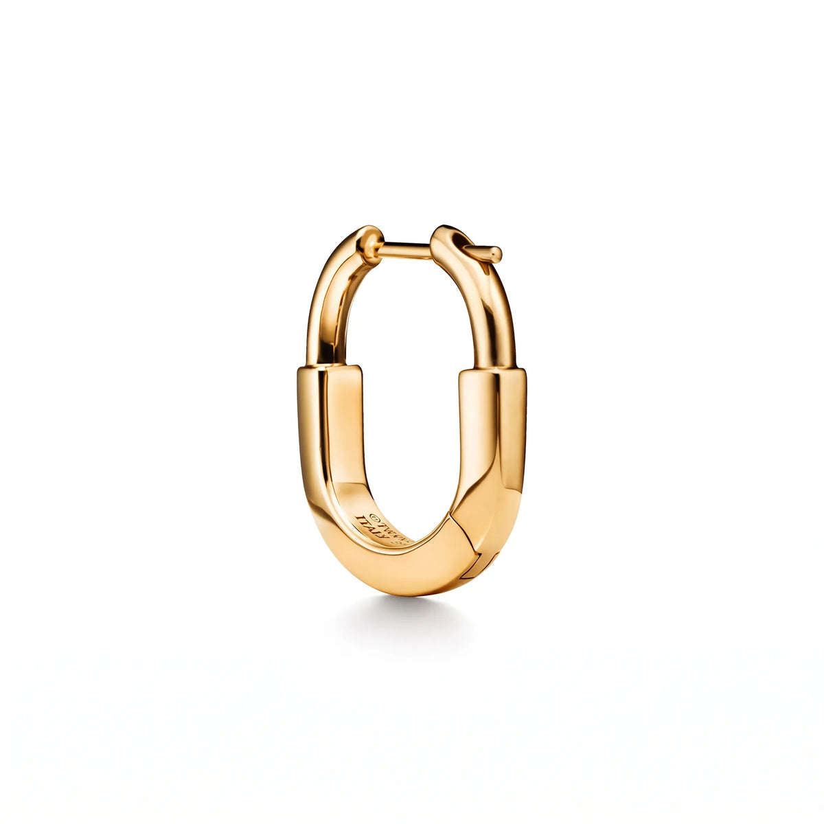 Lock Petite Oval Hoop Earrings