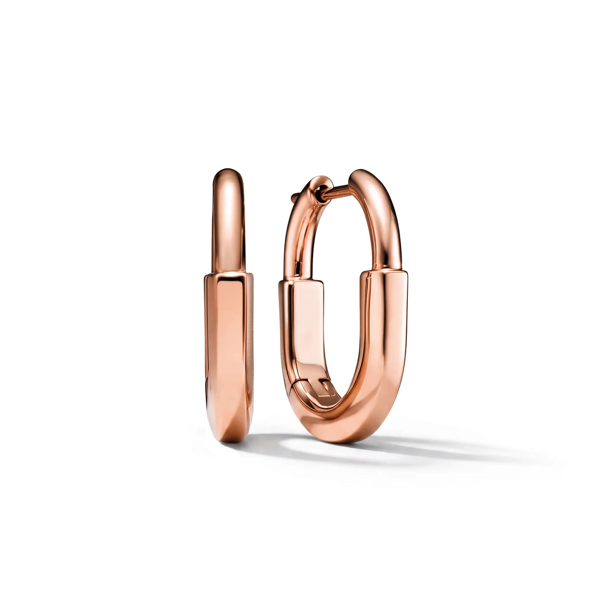 Lock Petite Oval Hoop Earrings