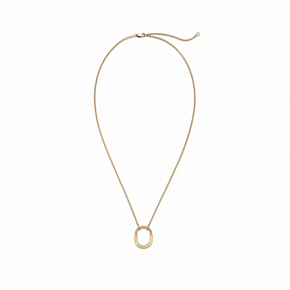 Lock Small Halo Pendant Necklace