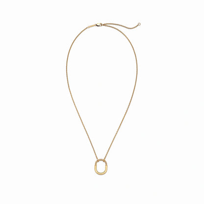 Lock Small Halo Pendant Necklace